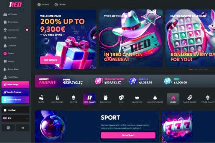 1red Casino Login Page: Access Your Account Securely