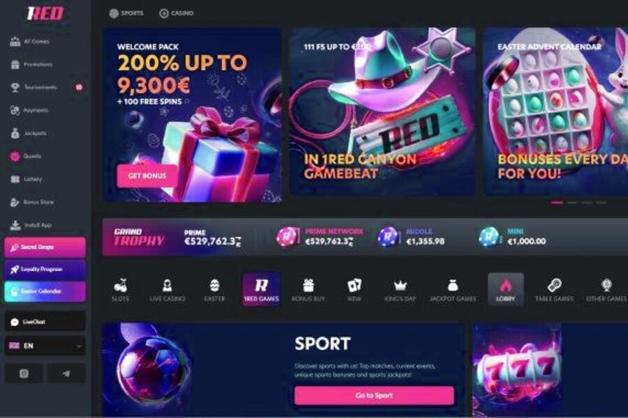 1red Casino Exclusive Promo Codes for Big Wins